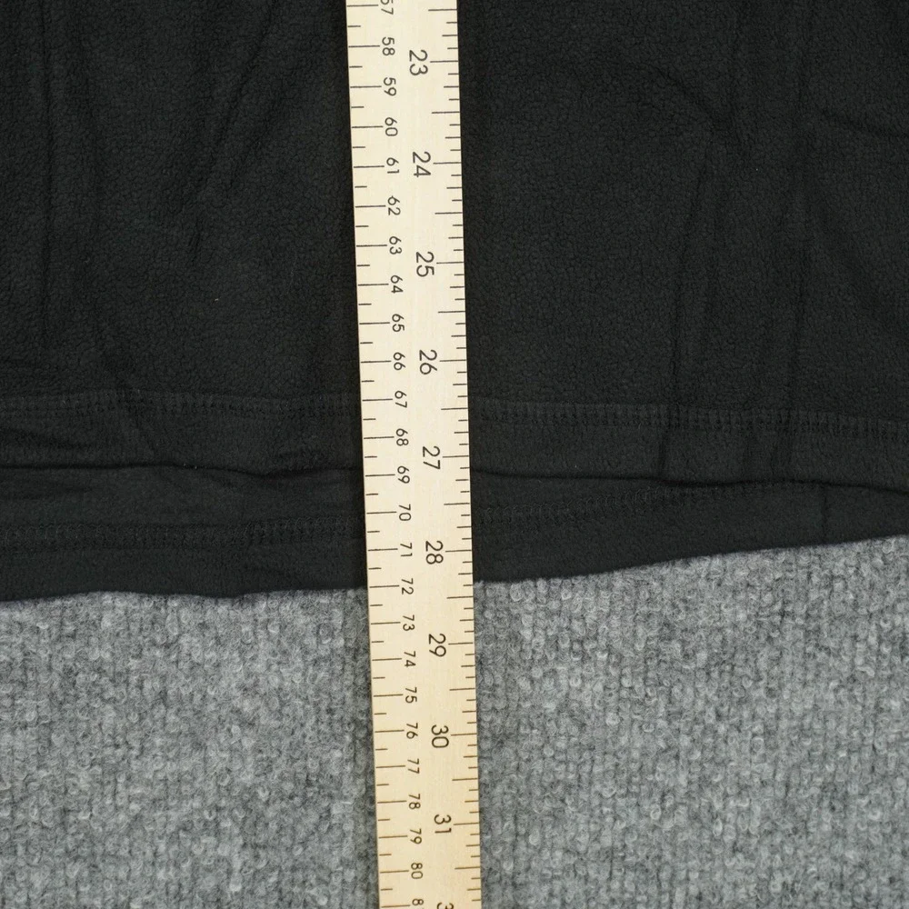 The North Face Fleece Pullover Mens XXL Black TKA 100 Quarter Zip Mock Neck Logo